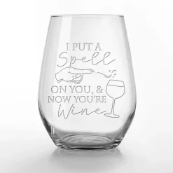 Kirklands Home Glassware & Drinkware|I Put a Spell On You Halloween Glasses, Set of 2 Clear