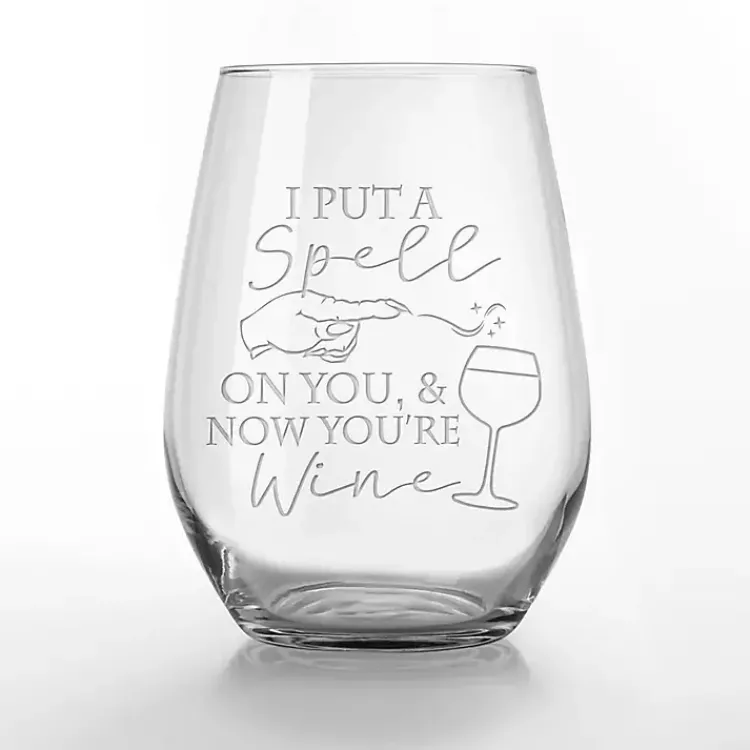 Kirklands Home Glassware & Drinkware|I Put a Spell On You Halloween Glasses, Set of 2 Clear