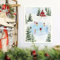 Online Ice Skating Framed Art Print Christmas Art & Wall Decor