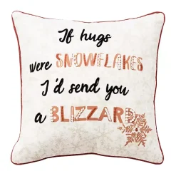 Clearance If Hugs were Snowflakes Christmas Throw Pillow Christmas Pillows