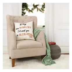 Clearance If Hugs were Snowflakes Christmas Throw Pillow Christmas Pillows