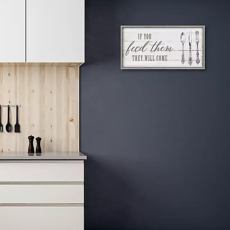 Kirklands Home Wall Quotes & Signs|If You Feed Them Framed Canvas Art Print