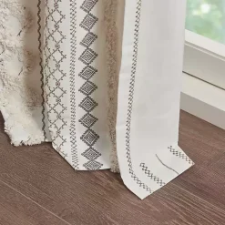 Kirklands Home Curtains & Drapes|Imani Cream Chenille Stripe Curtain Panel, 84 in. Ivory