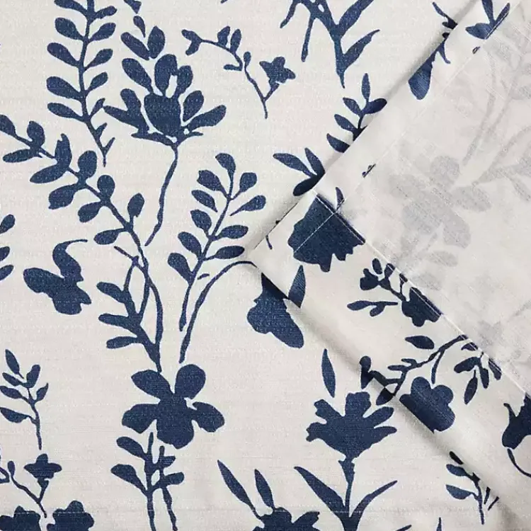 Kirklands Home Curtains & Drapes|Indigo Floral 2-pc. Curtain Panel Set, 96 in.