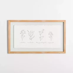 Kirklands Home Wall Quotes & Signs|Inhale Exhale Floral Wall Plaque White