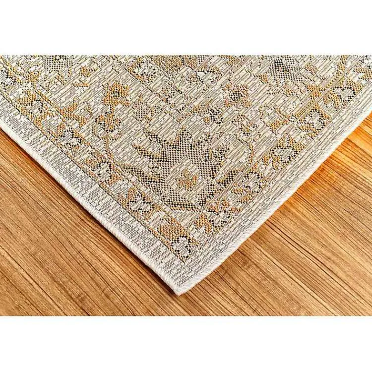 Kirklands Home Outdoor Rugs|Irene Yellow Daffodil Outdoor Area Rug, 4x7