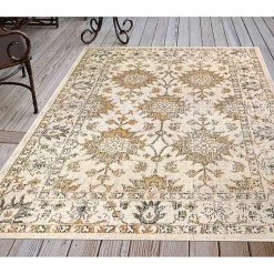 Kirklands Home Outdoor Rugs|Irene Yellow Daffodil Outdoor Area Rug, 6x9