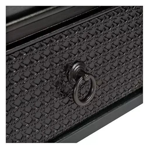 Kirklands Home Console Tables|Irma Textured Drawers Console Table Black