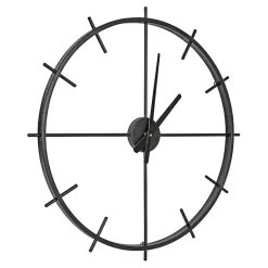 Kirklands Home Clocks|Isaac Black Modern Wall Clock