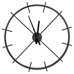 Kirklands Home Clocks|Isaac Black Modern Wall Clock
