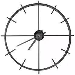 Kirklands Home Clocks|Isaac Black Modern Wall Clock