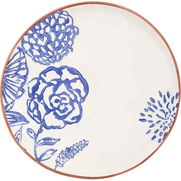 Kirklands Home Dinnerware|Ivory and Blue Floral 16-pc. Dinnerware Set