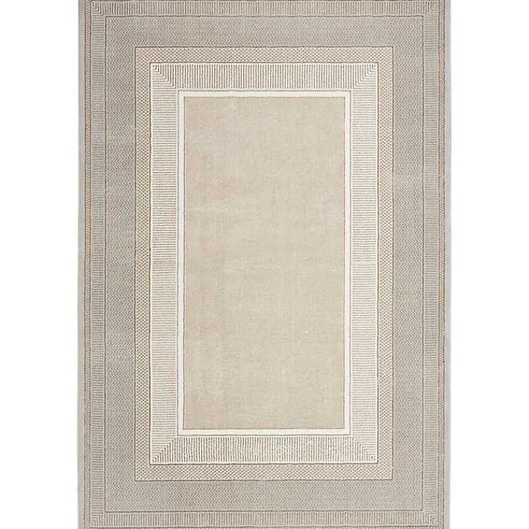 Kirklands Home Area Rugs|Ivory and Gold Modern Glam Area Rug, 5x7