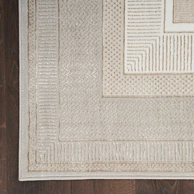 Kirklands Home Area Rugs|Ivory and Gold Modern Glam Area Rug, 5x7