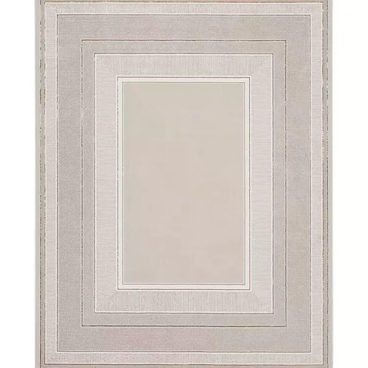 Kirklands Home Area Rugs|Ivory and Gold Modern Glam Area Rug, 7x9