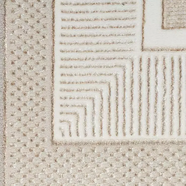 Kirklands Home Area Rugs|Ivory and Gold Modern Glam Area Rug, 7x9