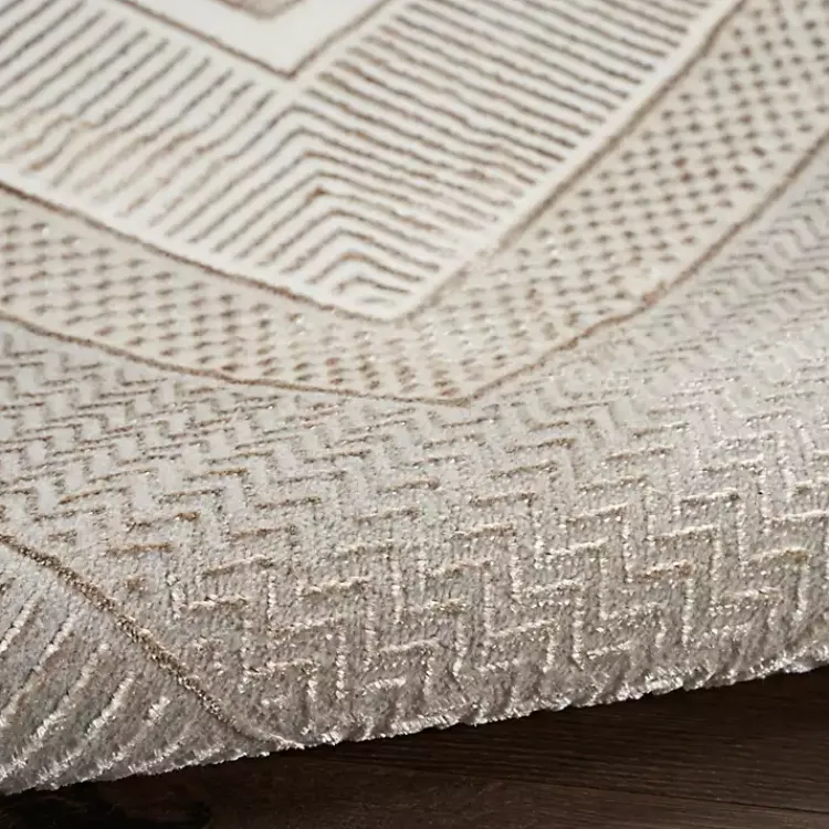 Kirklands Home Area Rugs|Ivory and Gold Modern Glam Area Rug, 7x9