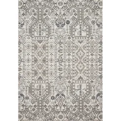 Kirklands Home Outdoor Rugs|Ivory and Gray Column Outdoor Area Rug, 5x7