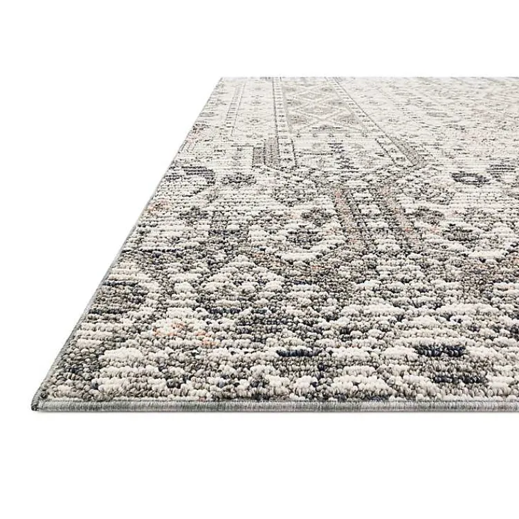 Kirklands Home Outdoor Rugs|Ivory and Gray Column Outdoor Area Rug, 5x7