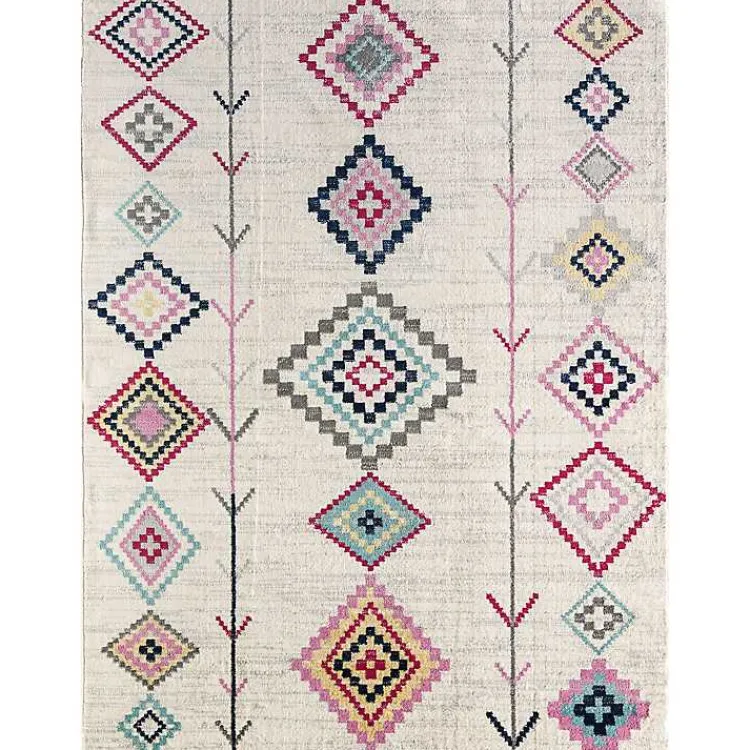 Kirklands Home Area Rugs|and Multicolor Aztec Area Rug, 8x10 Ivory