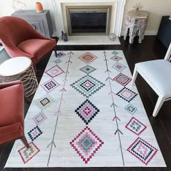 Kirklands Home Area Rugs|and Multicolor Aztec Area Rug, 8x10 Ivory