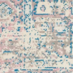 Kirklands Home Area Rugs|Ivory and Pink Central Medallion Area Rug, 5x7