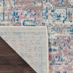 Kirklands Home Area Rugs|Ivory and Pink Central Medallion Area Rug, 7x9