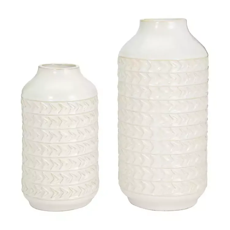 Clearance Ivory Aztec Vase, 13in Vases
