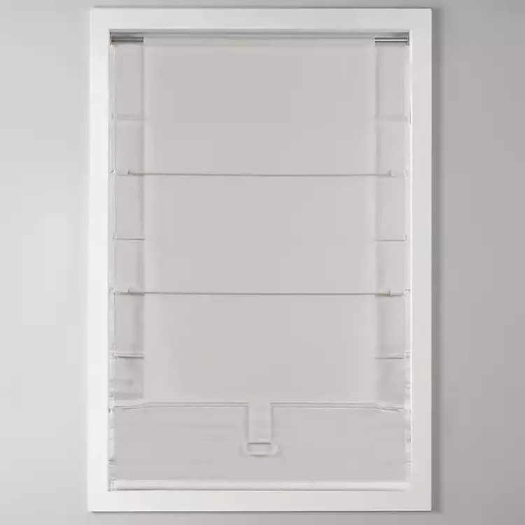 Kirklands Home Curtains & Drapes|Basketweave Cordless Roman Shade, 31 in. Ivory