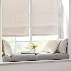 Kirklands Home Curtains & Drapes|Basketweave Cordless Roman Shade, 35 in. Ivory