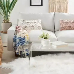 New Beaded Floral Motif Lumbar Pillow Pillows