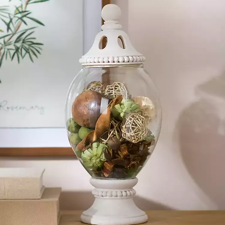 Sale Beaded Glass Potpourri Jar, 15.5 in. Decorative Bowls & Jars