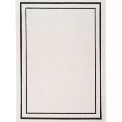 Kirklands Home Outdoor Rugs|Bordered Indoor/Outdoor Area Rug, 5x7 Ivory