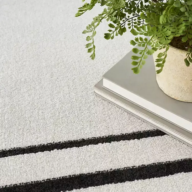 Kirklands Home Outdoor Rugs|Bordered Indoor/Outdoor Area Rug, 6x9 Ivory