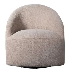 Kirklands Home Accent Chairs|Boucle Barrel Swivel Accent Chair Ivory
