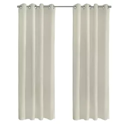 Kirklands Home Curtains & Drapes|Boucle Sheer Single Curtain Panel, 84 in. Ivory