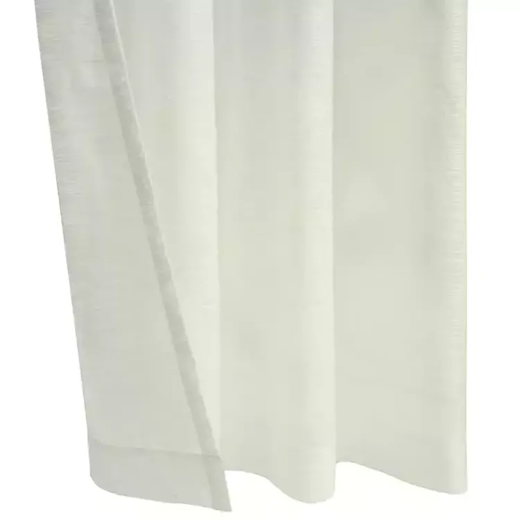 Kirklands Home Curtains & Drapes|Boucle Sheer Single Curtain Panel, 95 in. Ivory
