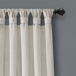 Kirklands Home Curtains & Drapes|Burlap Knotted Curtain Panel Set, 108 in. Ivory