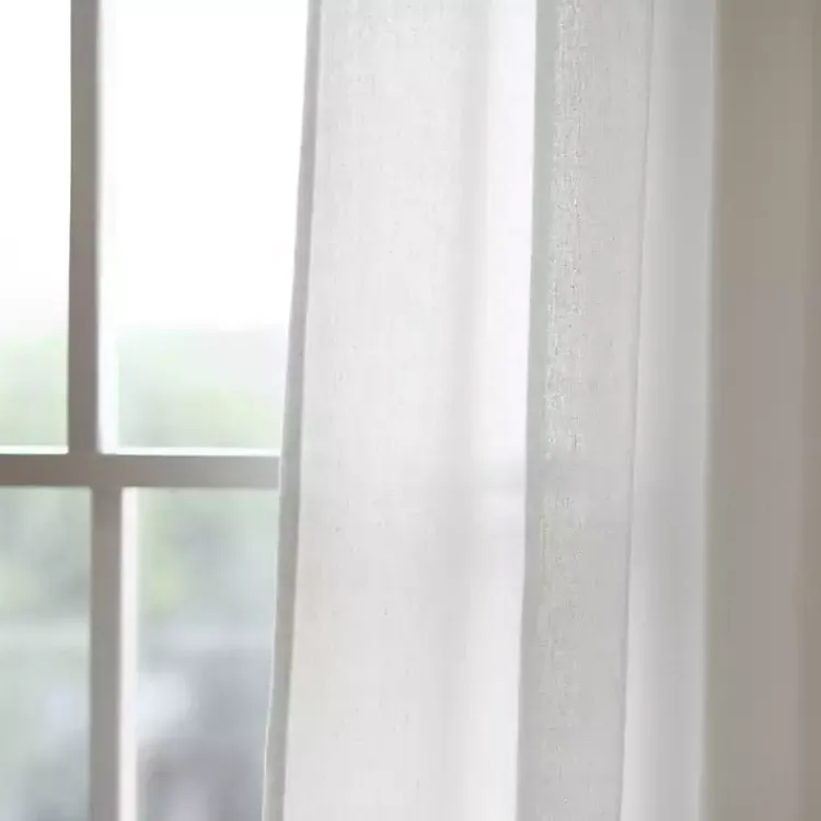 Kirklands Home Curtains & Drapes|Burlap Knotted Curtain Panel Set, 120 in. Ivory