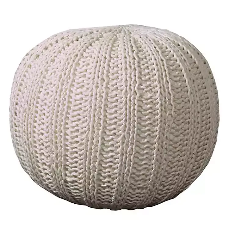 Discount Cable Knit Pouf Poufs & Floor Cushions