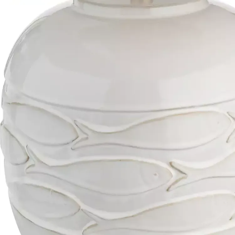 Kirklands Home Table Lamps|Ivory Carved Fish Ceramic Table Lamp