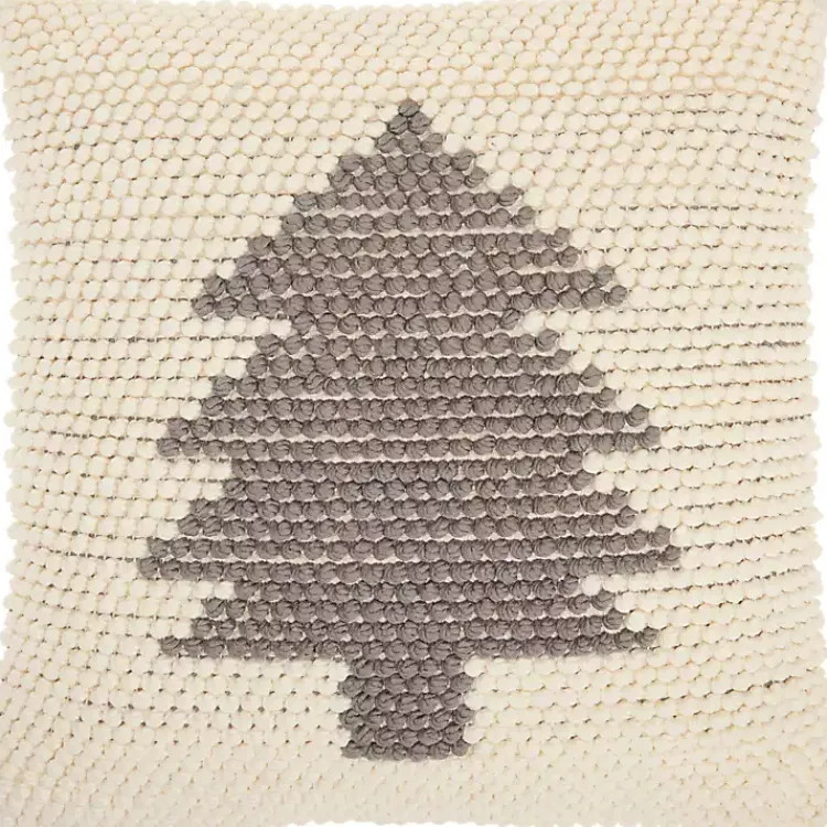 Outlet Ivory Christmas Tree Loop Throw Pillow Pillows