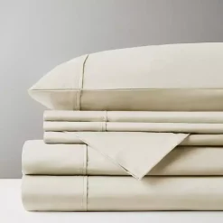 Kirklands Home Bed Sheets|Cotton Blend Sateen 6-pc. King Sheet Set Ivory