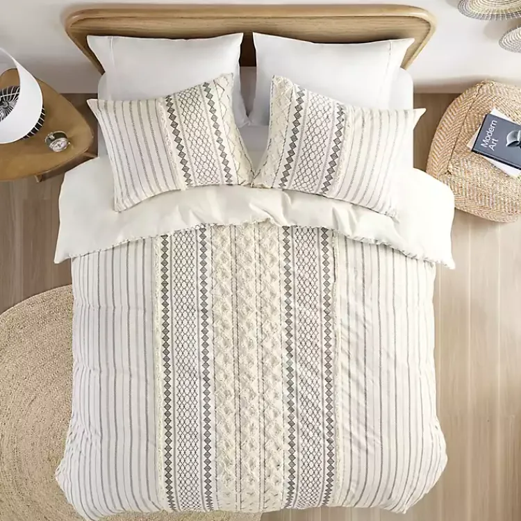 Kirklands Home Comforters|Cotton Tufted King 3-pc. Comforter Set Ivory