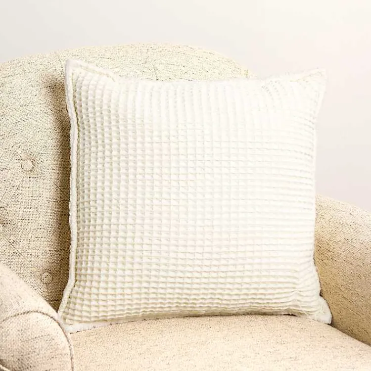 Outlet Cozy Waffle Pillow Pillows