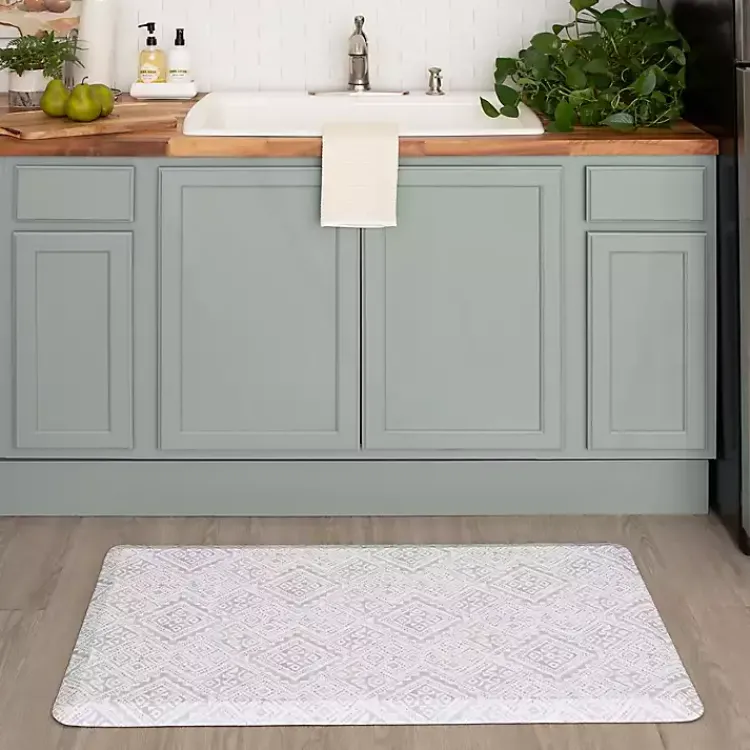 Kirklands Home Kitchen & Floor Mats|Cushioned Kitchen Mat Ivory