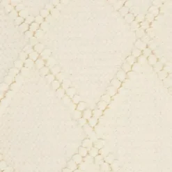 Clearance Ivory Diamond Lattice Throw Pillow Pillows