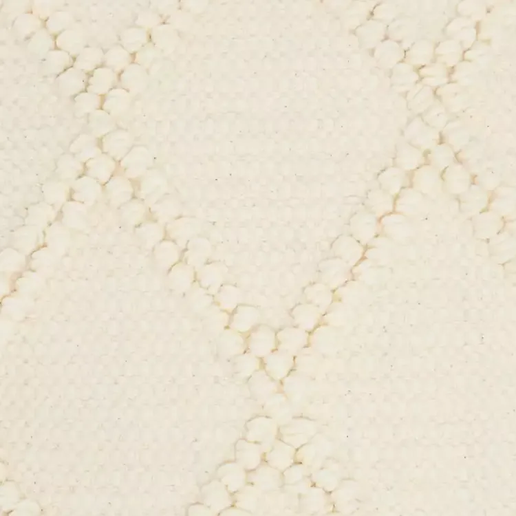 Clearance Ivory Diamond Lattice Throw Pillow Pillows
