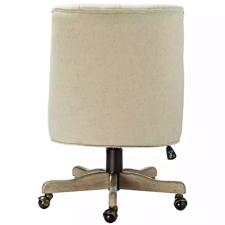 Kirklands Home Office Furniture|Dylan Upholstered Office Chair Ivory