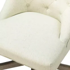 Kirklands Home Office Furniture|Dylan Upholstered Office Chair Ivory